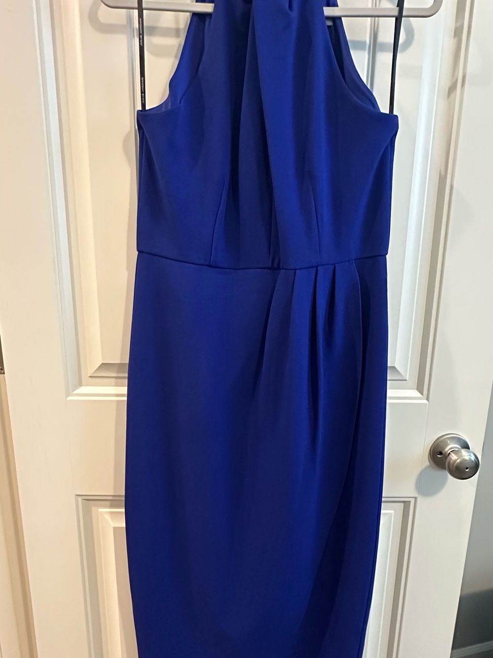 Julia Jordan Cobalt Blue Halter Midi Dress